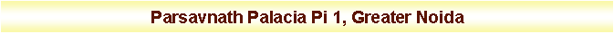 Text Box: Parsavnath Palacia Pi 1, Greater Noida
